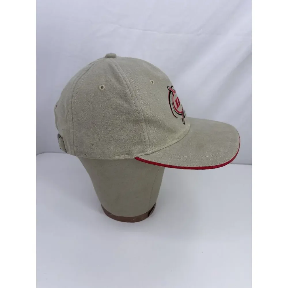 Vintage Dunlop Accept No Limits Golf Hat Cap Beige Strapback Adjustable Mens